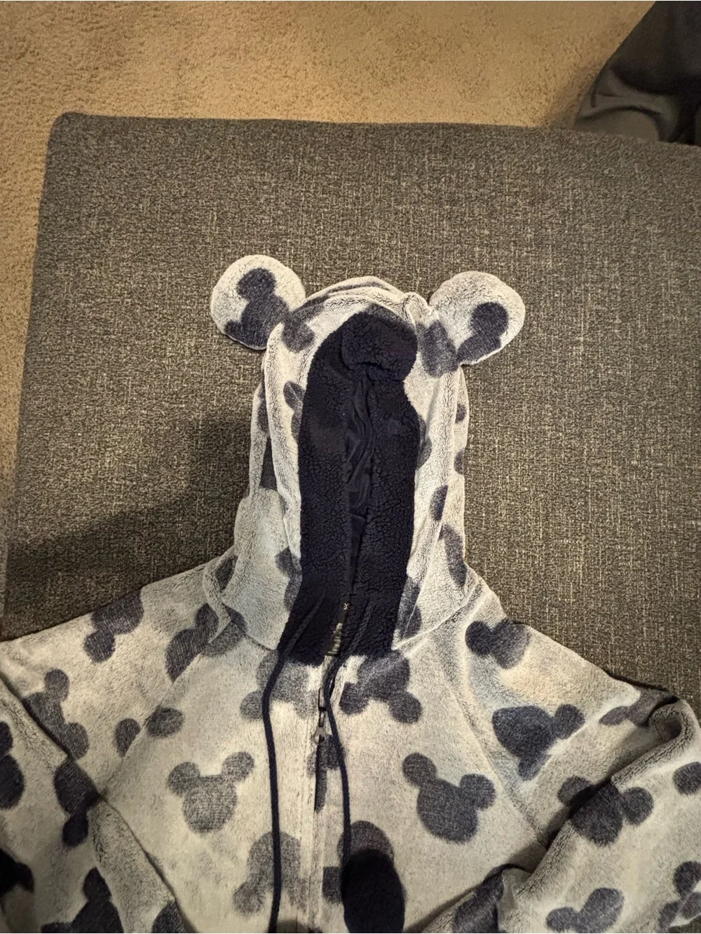 Disney Micky Mouse Onesie with Ear Hood - Picture 15 of 15